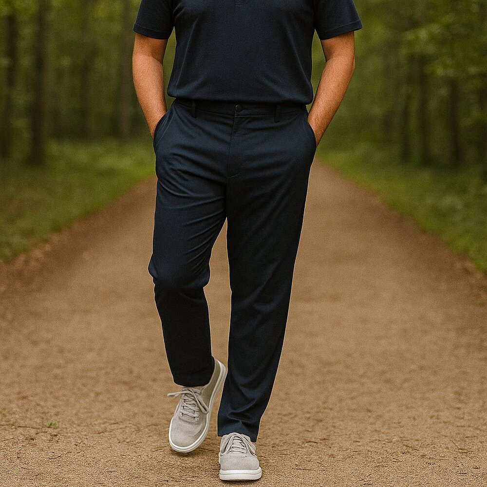 Rhone Commuter Pants Men 42x28actual Blue Pocket Stretch Performance Golf Active